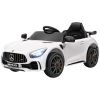 Qaba 12V Ride on Toys, Licensed Mercedes-Benz Mercedes-Benz Electric Car w/ Horn, Music & Parental Remote for Kids Ages 3-6