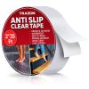 Grip Tape Heavy Duty Anti Slip Tape Clear Waterproof Outdoor Indoor 2 in x 35 Ft Non Slip Roll Stickers Easy to Cut Waterproof Outdoor Indoor for Bath
