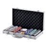VEVOR Poker Chip Set, 300-Piece Poker Set, Complete Poker Playing Game Set with Aluminum Carrying Case, 11.5 Gram Casino Chips, Cards, Buttons and Dic