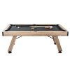 VEVOR Billiards Table, 7 ft Pool Table, Adjust Legs Stable Billiards Table, Pool Table Set Includes Balls, Cues, Chalks and Brush, Wood Color with Bla