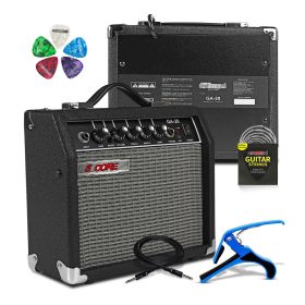 5 Core Guitar Amp 20W Electric Bass Acoustic Portable Amplifier Practice Amplificador
