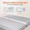 2-in-1 Bed Bridge Twin to King with Attached Sheet - Twin Bed Connector - Split King Gap Filer - Mattress Wedge Gap Filler - Twin to King Bed Converte