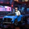Qaba Ford Ranger Licensed Kids Ride on Car 12V Battery Power Car with Remote Control, Shock Absorbers Toy Storage, Blue