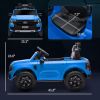 Qaba Ford Ranger Licensed Kids Ride on Car 12V Battery Power Car with Remote Control, Shock Absorbers Toy Storage, Blue