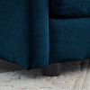 Modern Accent Chair with Ottoman, Living Room Club Chair Chenille Upholstered Armchair , Reading Chair for Bedroom, Blue Chenille