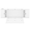 Queen Size Murphy Bed with Shelves, Cabinets and USB Ports,White