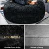 Bag Chair Cover(it was only a Cover; not a Full Bean Bag) Chair Cushion; Big Round Soft Fluffy PV Velvet Sofa Bed Cover; Living Room Furniture; Lazy S