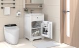 20" Bathroom Vanity with Sink, Bathroom Cabinet with Soft Closing Door, Storage Rack and Adjustable Shelve, White