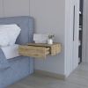 Vienna Floating Nightstand, Sleek Wall-Mounted Design with Spacious Drawer Storage