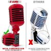 5 Core Vintage Microphone Classic Dynamic Professional XLR Studio Retro Style Mic RED - RTRO MIC RED
