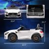 Qaba 12V Ride on Toys, Licensed Mercedes-Benz Mercedes-Benz Electric Car w/ Horn, Music & Parental Remote for Kids Ages 3-6