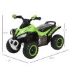 Aosom NO Power Kids Ride On Push Car, w/ Music, Lights for 1.5-3, Green