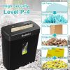 Woolsche Paper Shredder - 10-Sheet Cross Cut with 3.43-Gallon Basket - P-4 Security Level - 3-Mode Design - Shreds CD and Credit Card - Durable, Fast,